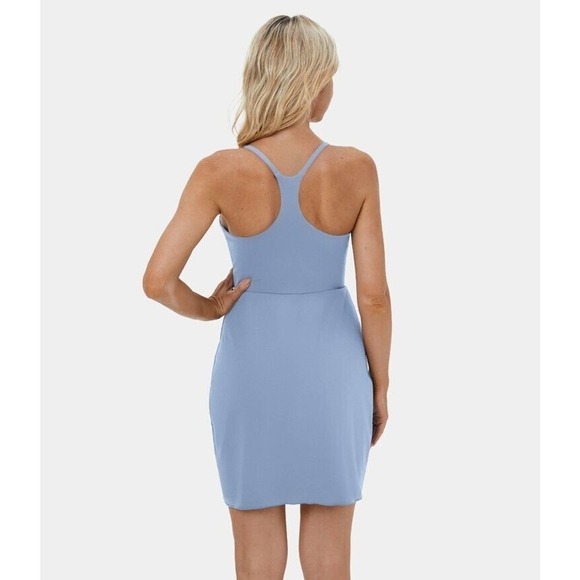 Halara Cloudful Air Fabric Backless Racerback Stacked Crossover Hem Mini Dress S - Picture 8 of 12